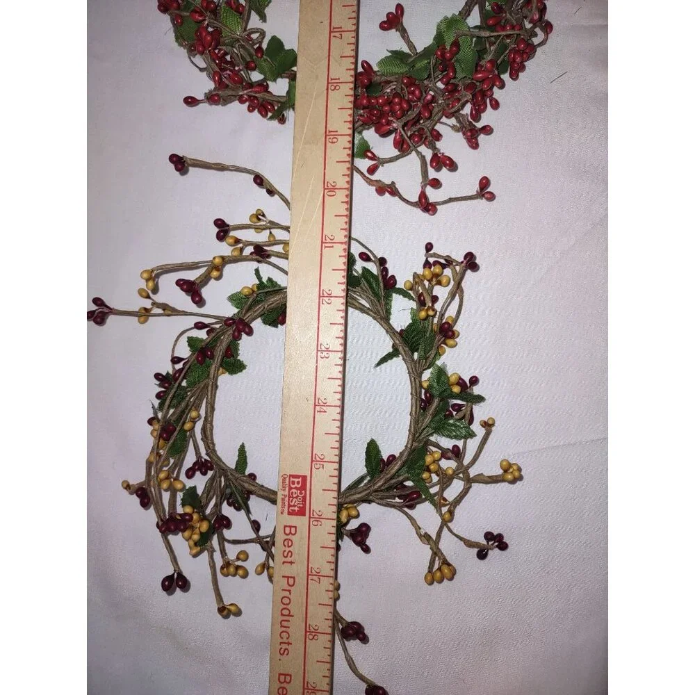 Berry Candle Rings / Wreath (lot of 3) 6